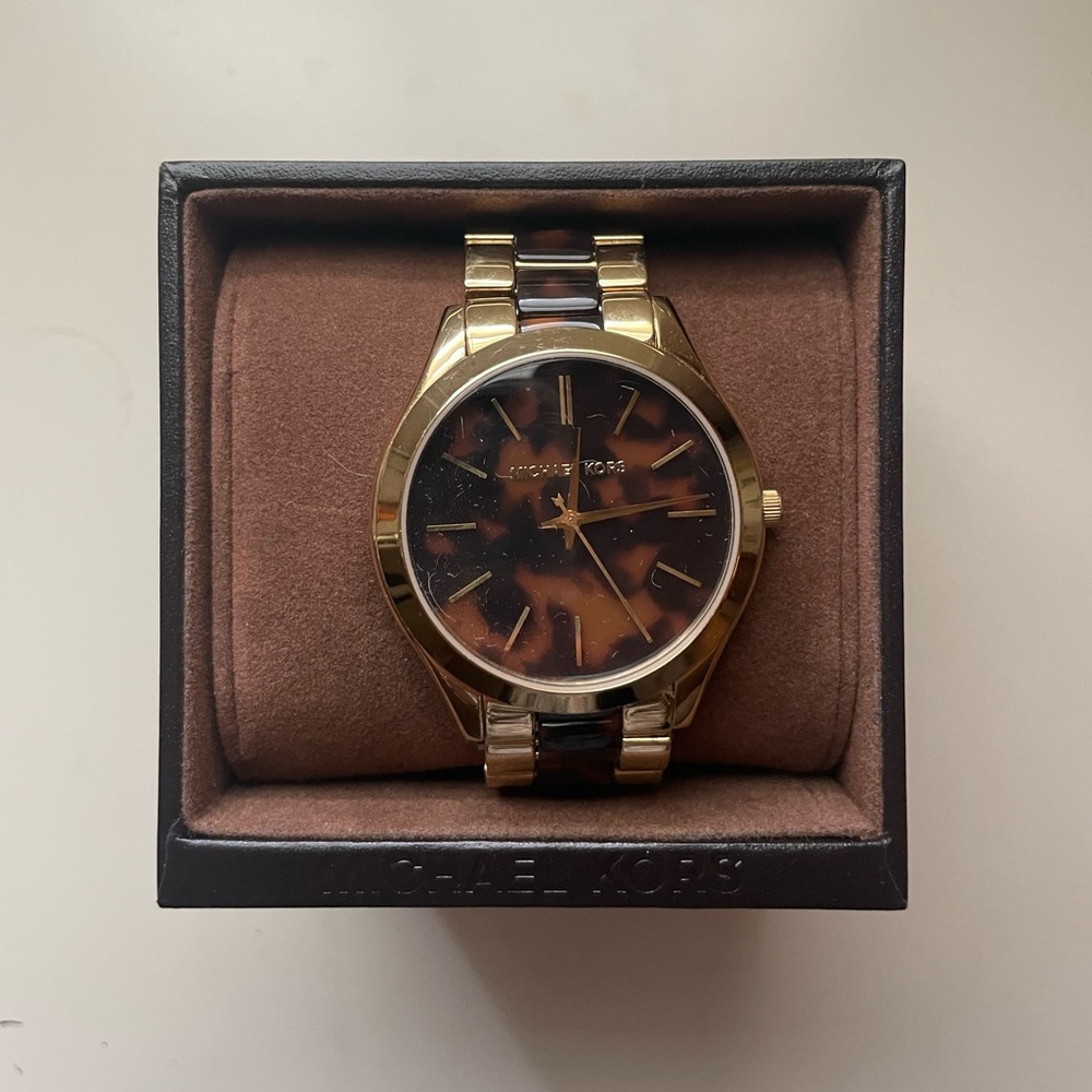 Michael Kors Gold/ tortoiseshell Watch